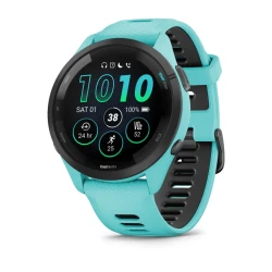Garmin Forerunner 265 - Czarna ramka z błękitną kopertą z błękitnym/czarnym silikonowym paskiem [010-02810-12]