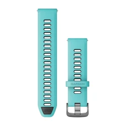Silikonowy pasek Quick Release 22mm - błękitny/czarny z popielatym zapięciem [010-11251-A2]
