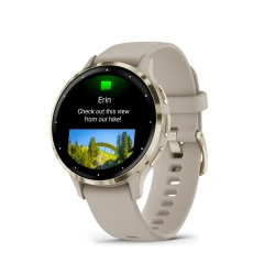 Garmin Venu 3s Jasnozłota ramka z paskiem w kolorze french grey [010-02785-02]