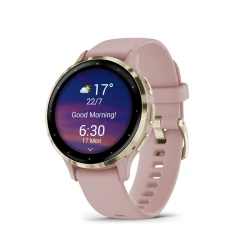 Garmin Venu 3s Jasnozłota ramka z paskiem w kolorze dust rose [010-02785-03]