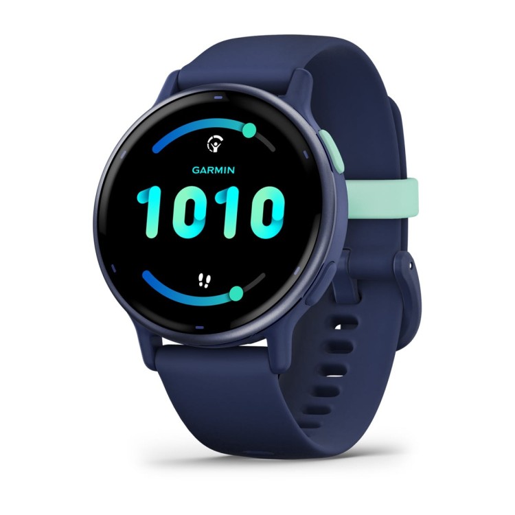Garmin Vivoactive 5 to nowoczesny smartwatch wyposażony w ekran AMOLED w rozmiarze 1,2" oraz działający na baterii do 11 dni.