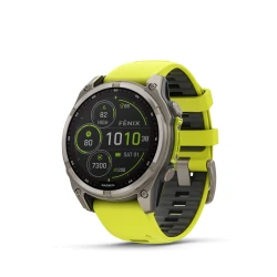 Garmin Fenix 8 - 47mm - Solar Sapphire Titanium z paskiem w kolorze Amp Yellow/Graphite [010-02906-21]