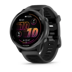 Garmin Forerunner 570 -  47mm - Aluminiowy w kolorze Slate Grey z półprzezroczystym paskiem w kolorze Black/Black [010-02971-00]