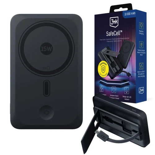 Powerbank 3mk SafeCell 10 000 mAh z technologią SoliQ Safe (1500+ cykli, 4–5 lat żywotności)