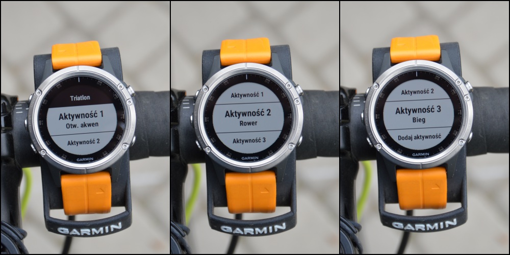 Funkcja triathlon w zegarku Garmin