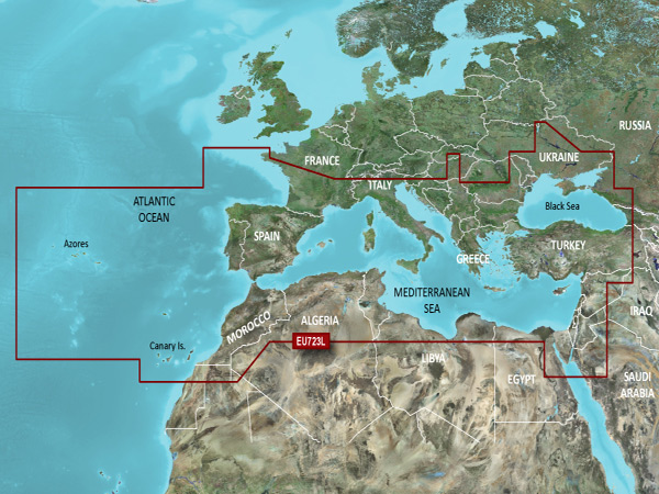 Mapa morska Morze Śródziemne Garmin