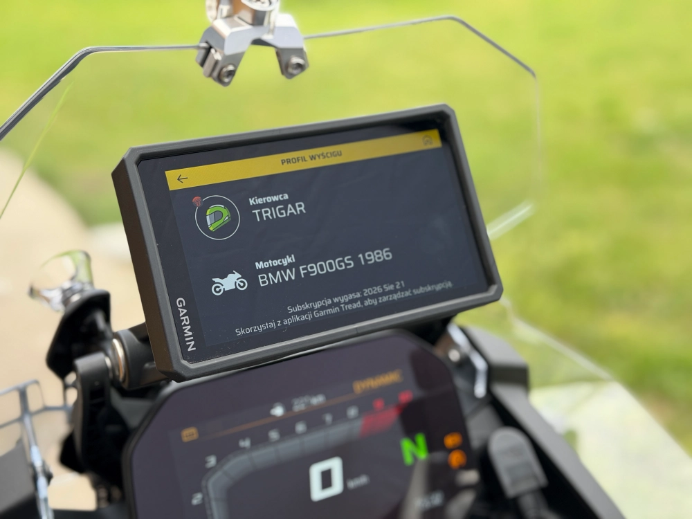 Profil kierowcy Garmin Performance na zūmo XT3