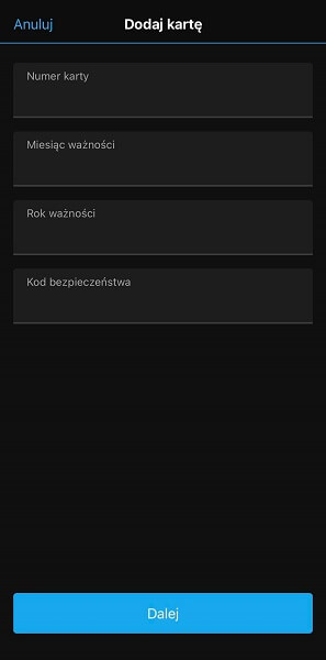 Garmin Pay w aplikacji