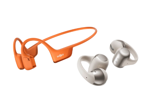 Na obrazku słuchawki Shokz Open Run Pro