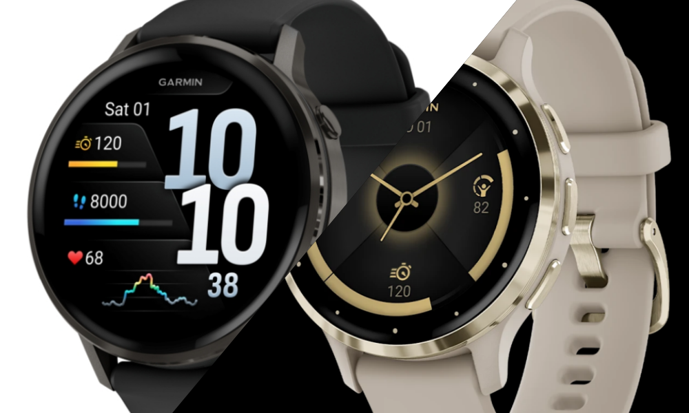 Na obrazku zegaerk Garmin Venu 4 oraz Venu 3