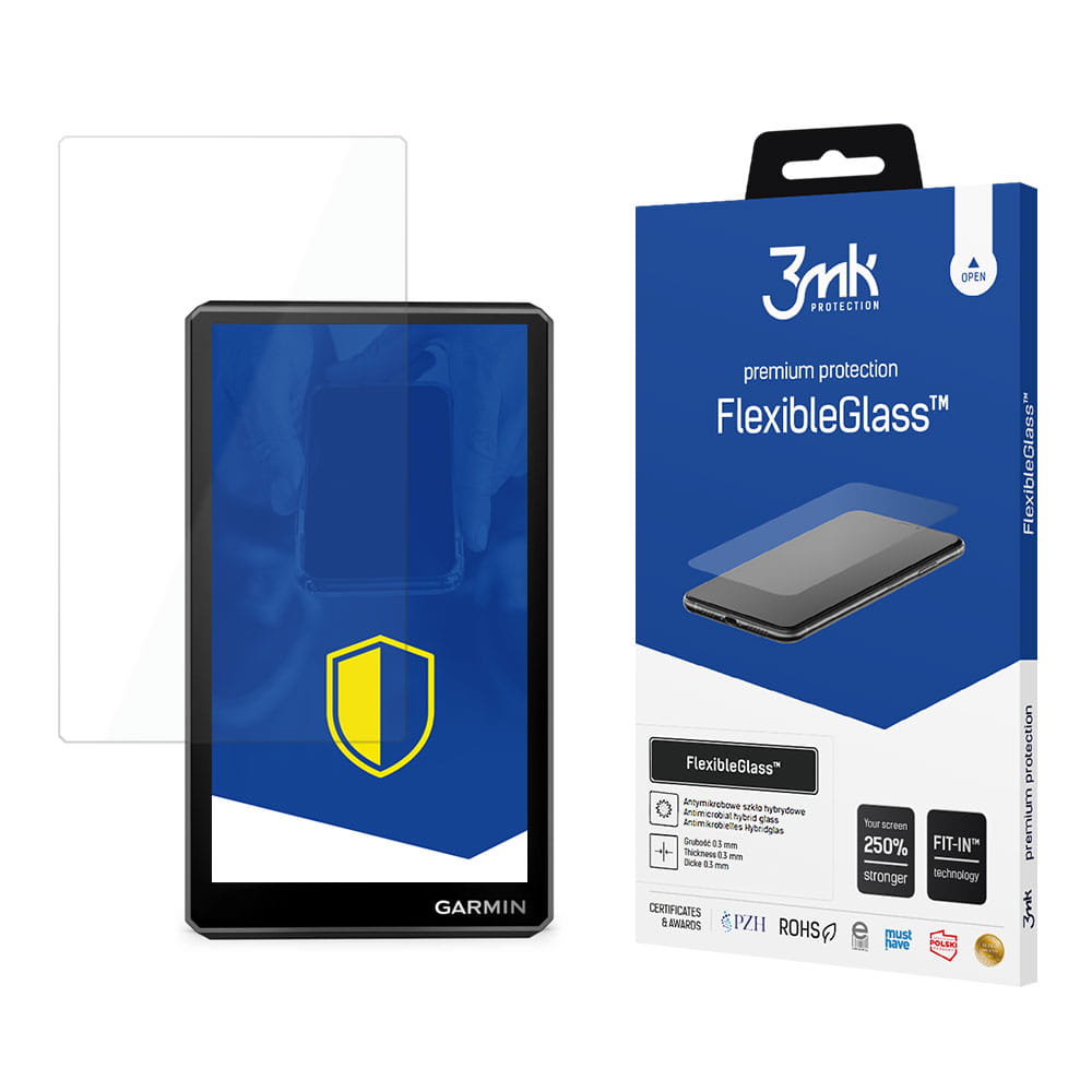 Szkło hybrydowe firmy 3MK do nawigacji motocyklowej Garmin Zumo XT3 w rozmiarze 4,7".