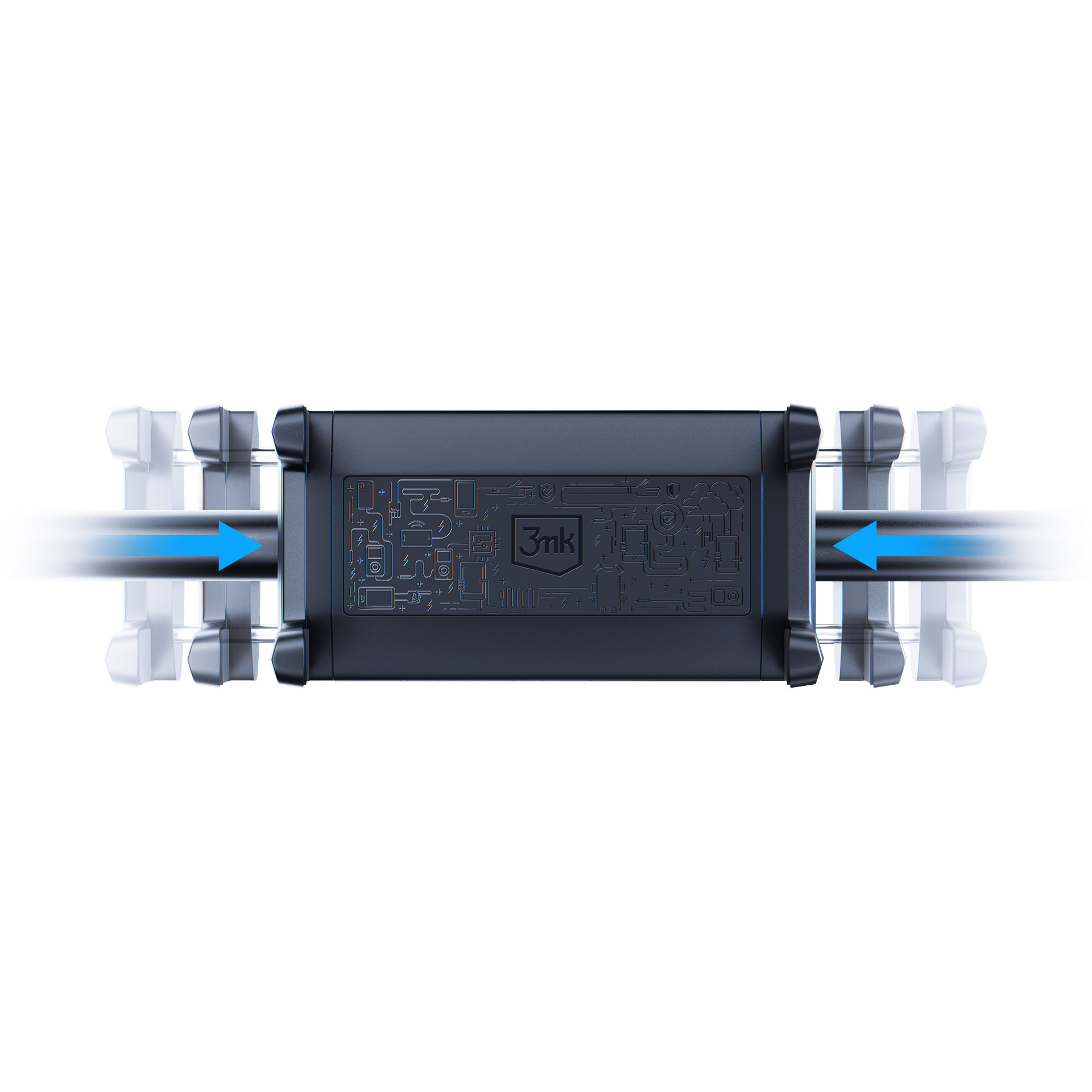 Uchwyt samochodowy na telefon i tablet 3mk Double Headrest Holder